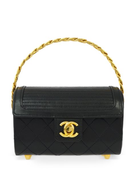 Cheap HOT SALE CHANEL 1985-1990 diamond-quilted flap handbag Women