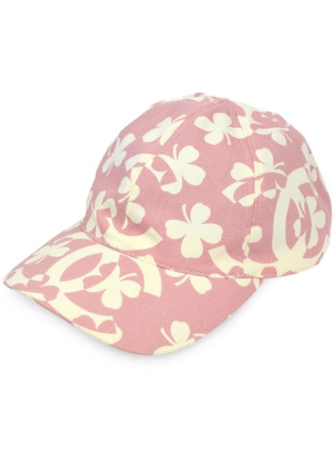 Cheap HOT SALE CHANEL 1990-2000s Clover-print cap Women