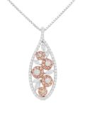 HYT Jewelry platinum pink diamond necklace - Silver