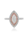 HYT Jewelry 18kt white gold pink diamond ring - Silver