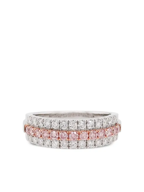 Bague pavée de diamants blancs et roses - HYT Jewelry - Modalova