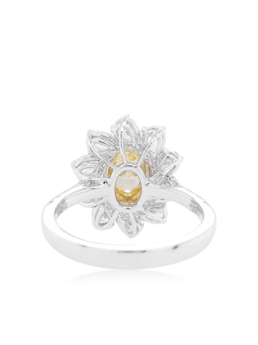 HYT Jewelry 18kt white gold yellow diamond ring - Zilver