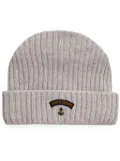 Paul & Shark logo-appliqué beanie hat - Grey