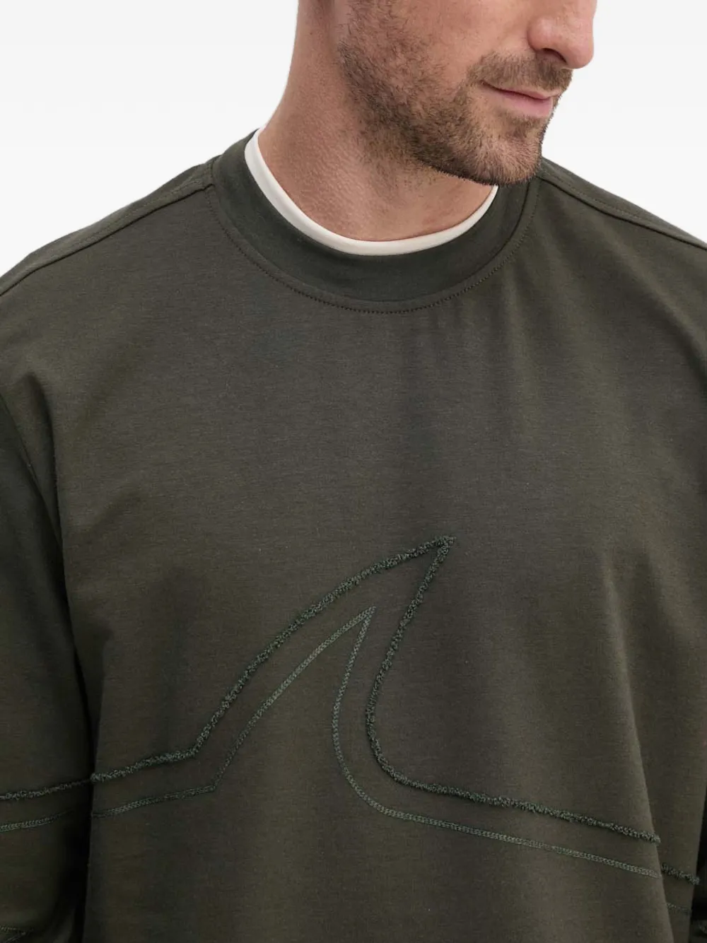 Paul & Shark Sweater met ronde hals en lange mouwen Groen