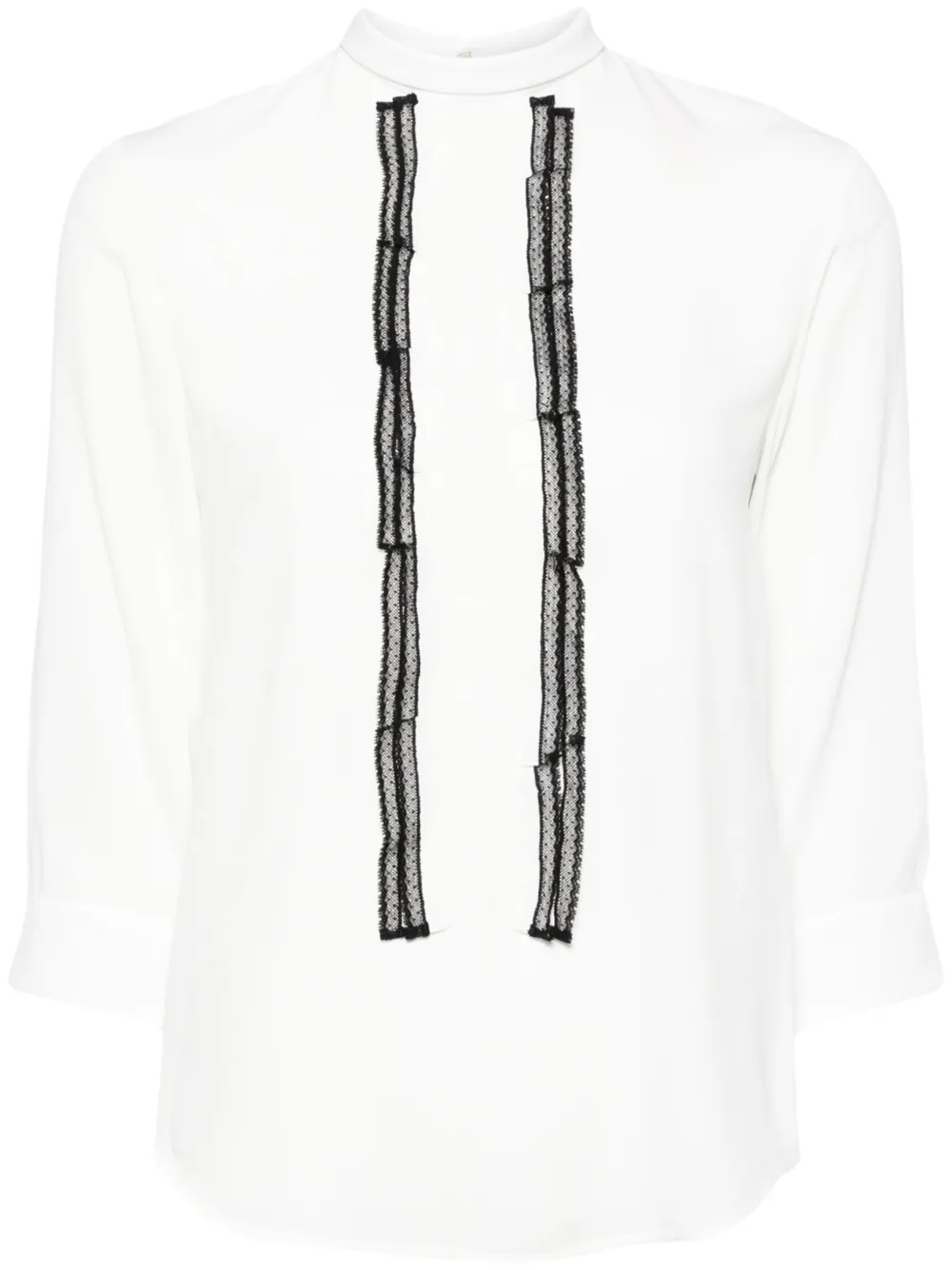 N°21 Lace Detail Blouse In White