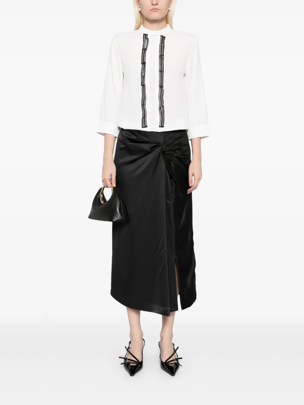 Nº21 Blouse met kant - Wit