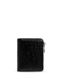 Diesel embossed-logo leather wallet - Black