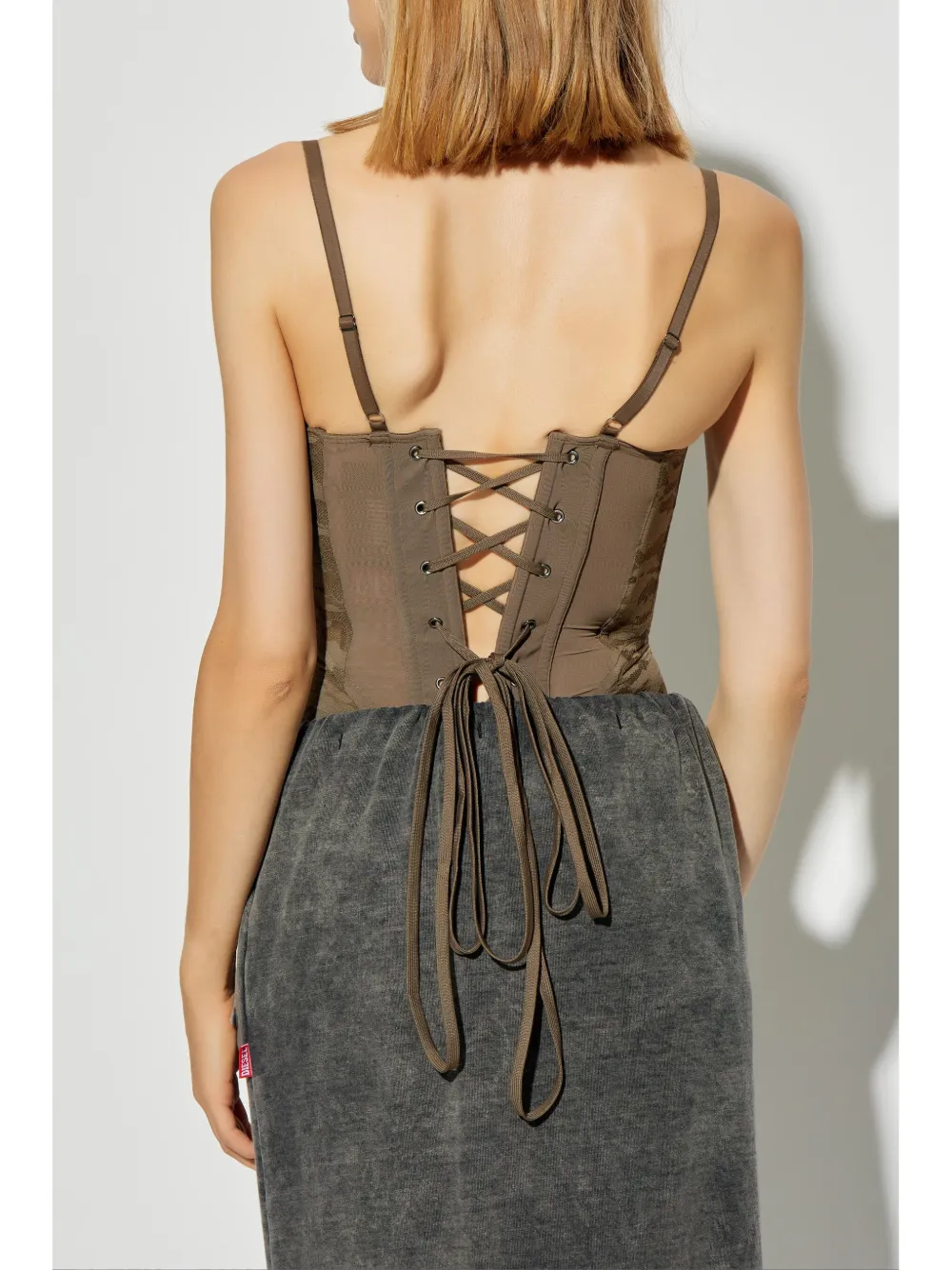 Diesel X Savage X Fenty Camo Corset In Green