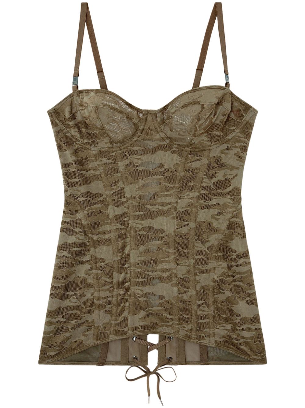 Diesel x Savage x Fenty camo corset - Brown