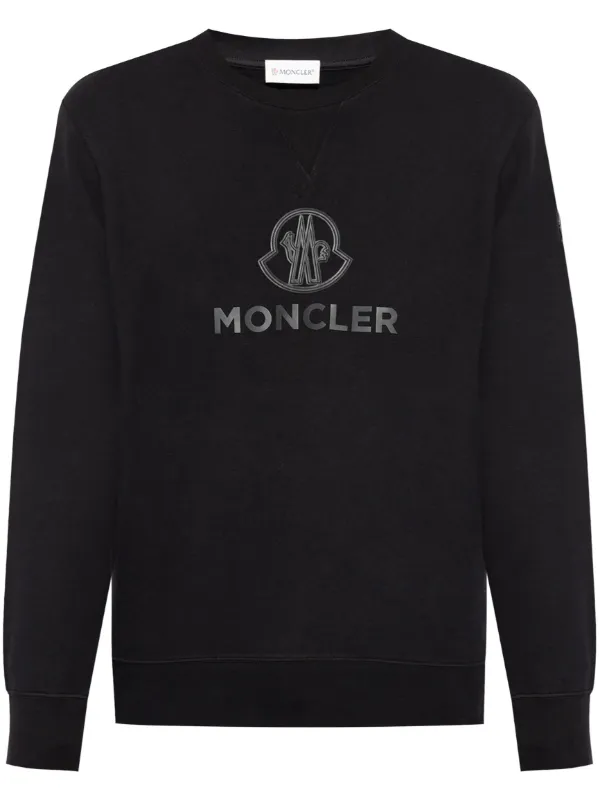 Moncler Logo Sweatshirt Black FARFETCH HK