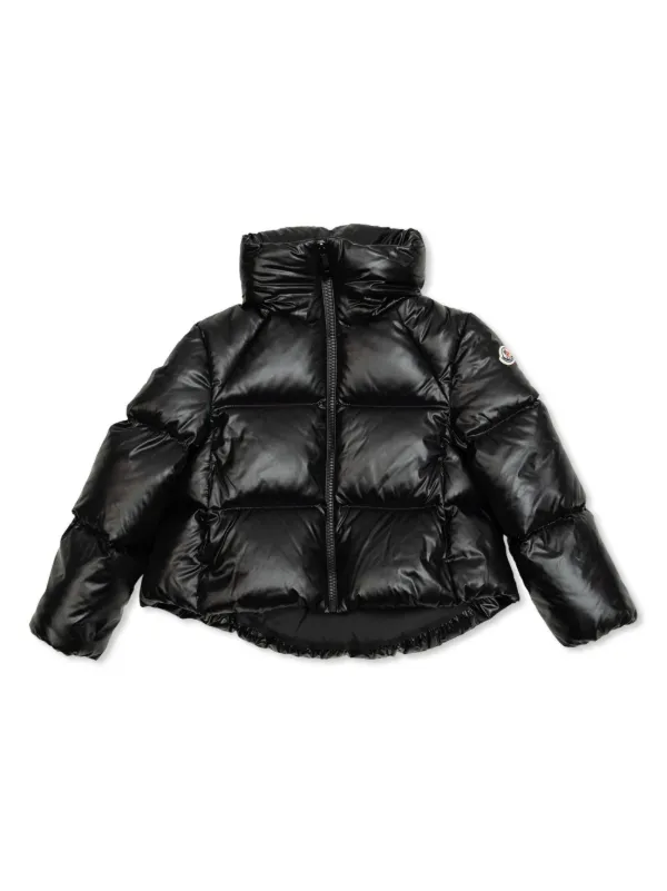 Moncler Enfant logo patch Padded Jacket Black FARFETCH HK