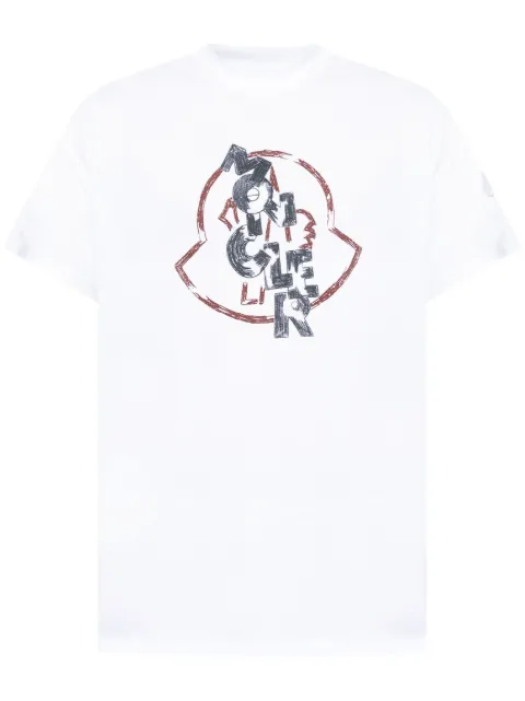 Moncler playera con logo estampado