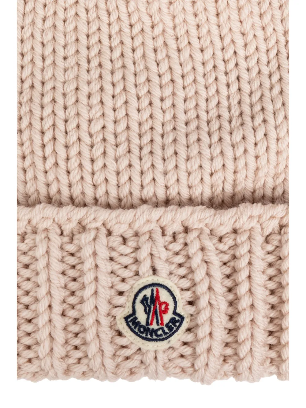 Moncler Enfant Muts met logopatch Beige