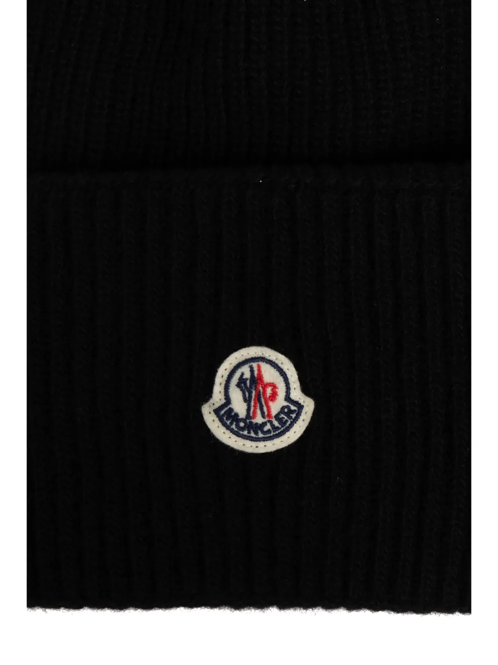 Moncler Logo Patch Beanie Black FARFETCH AZ