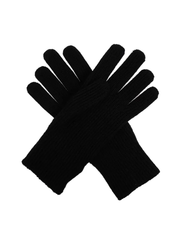 モンクレール　手袋 Moncler logo-patch Gloves | Black | FARFETCH