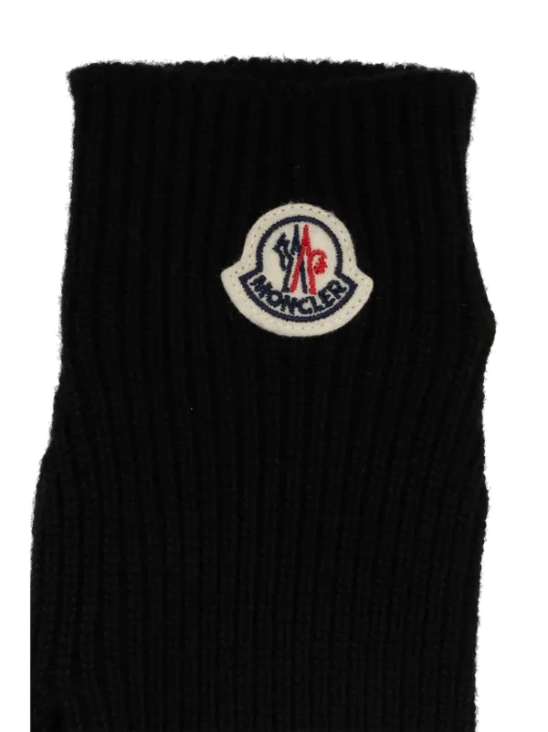 MONCLER ハウンドトゥース 手袋 Mサイズ MONCLER ハウンドトゥース 手袋 Mサイズ Moncler logo-patch Gloves