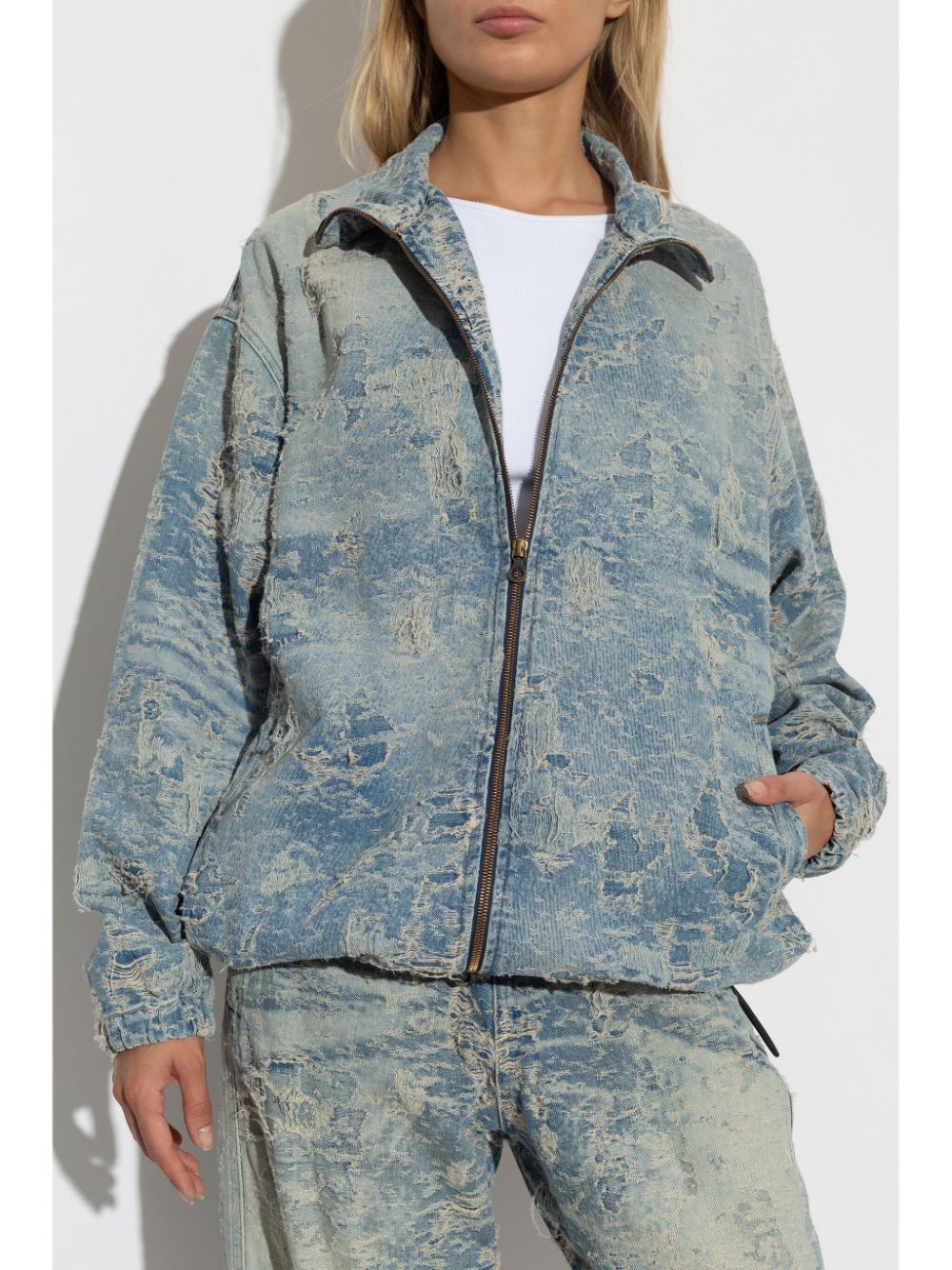 Shop Diesel D-krap Jacket In Blue