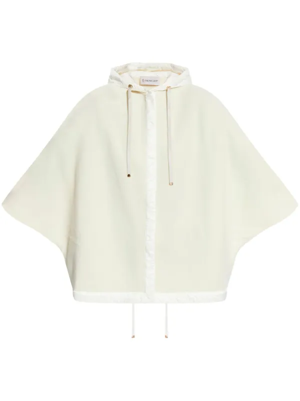 Moncler ロゴパッチ ポンチョ | ホワイト | FARFETCH JP