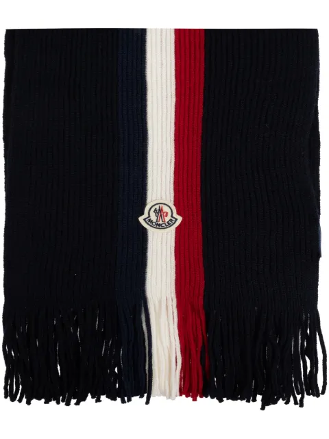 Moncler logo-patch scarf