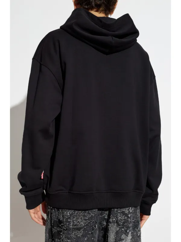 ★DIESEL★ S Boxt D Hood Black A149090GEAD9XX A149090GEAD9XX Men's Hoodie with D logo patch | Black | Diesel