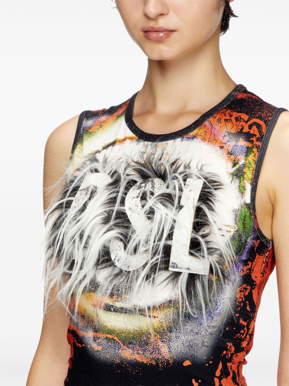 Diesel graphic-print tank top Women