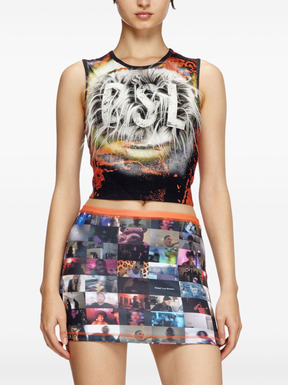 Diesel graphic-print tank top Women