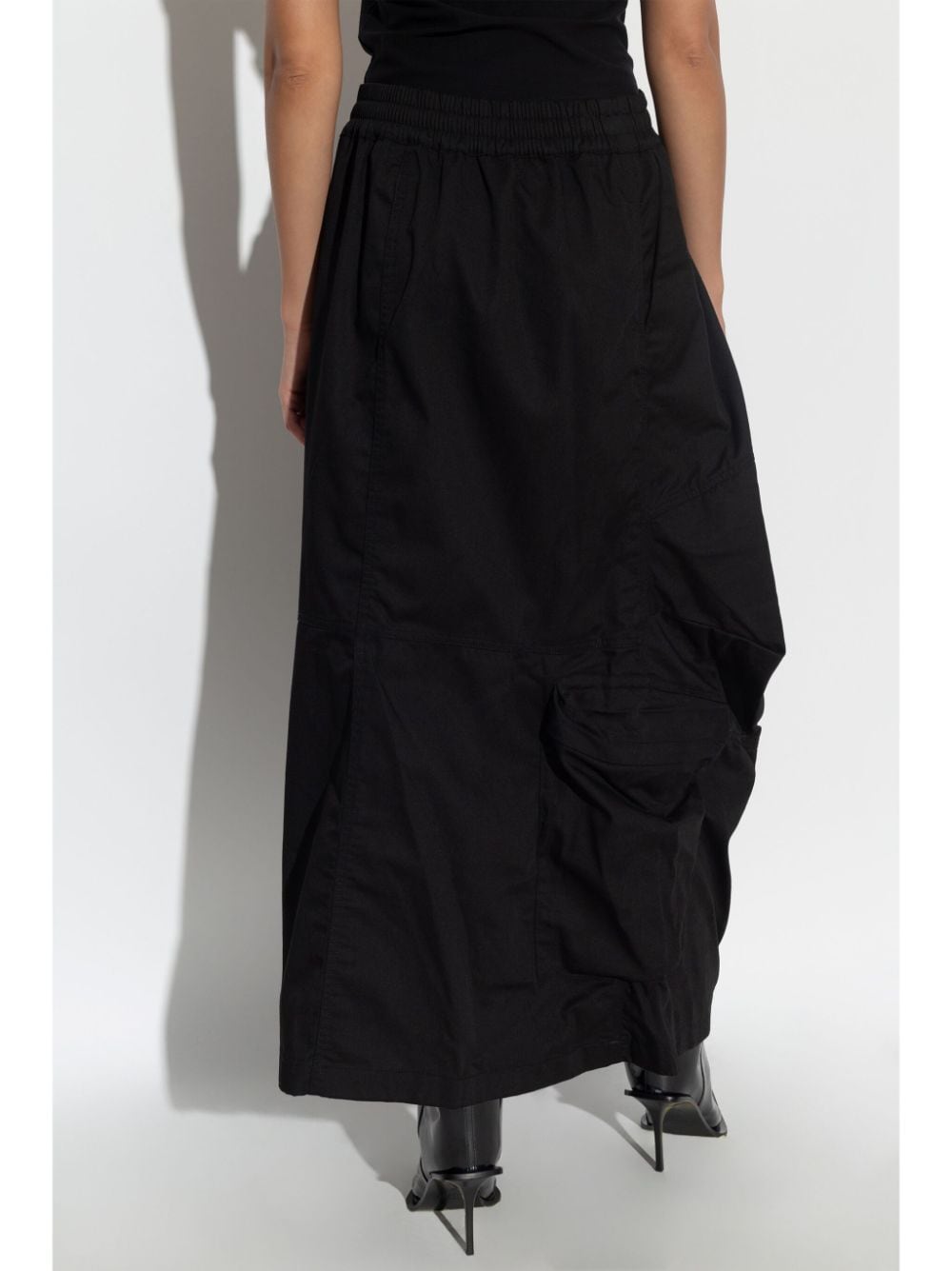 Shop Diesel Ruched-detailing Skirt In Black