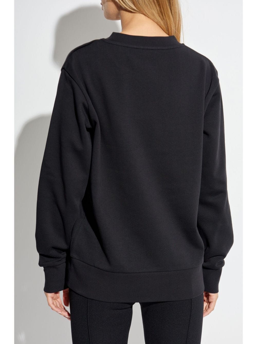 Shop Moncler Crystal-embellished Sweatshirt In Black