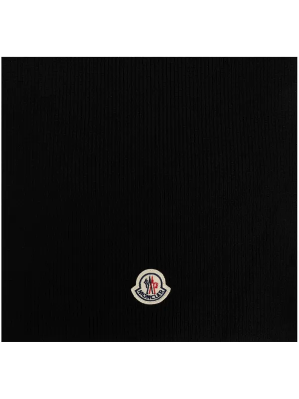Moncler ロゴパッチ スカーフ | ブラック | FARFETCH JP