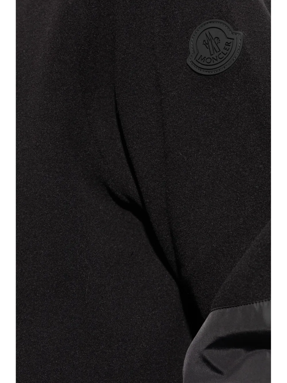 Moncler Hoodie met logopatch Zwart