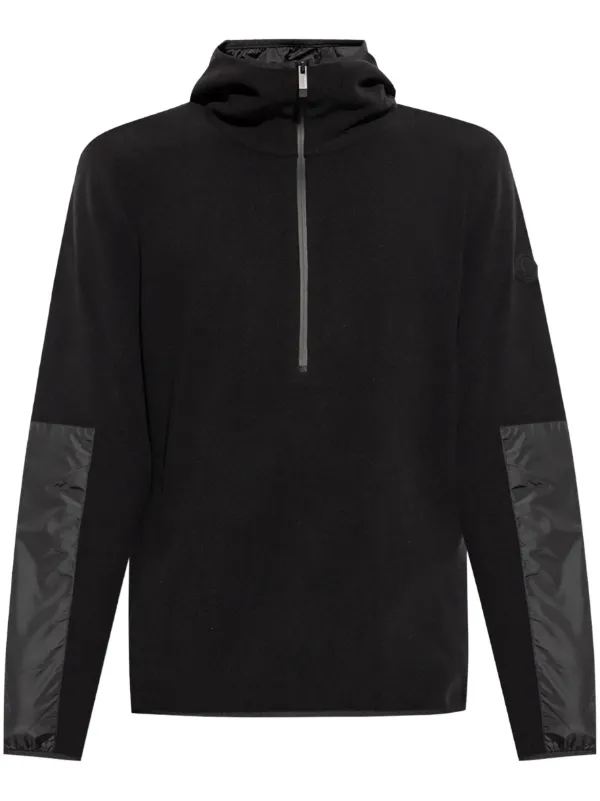 売れ筋がひ贈り物！ Moncler FARFETCH | Black | Hoodie logo-patch トップス