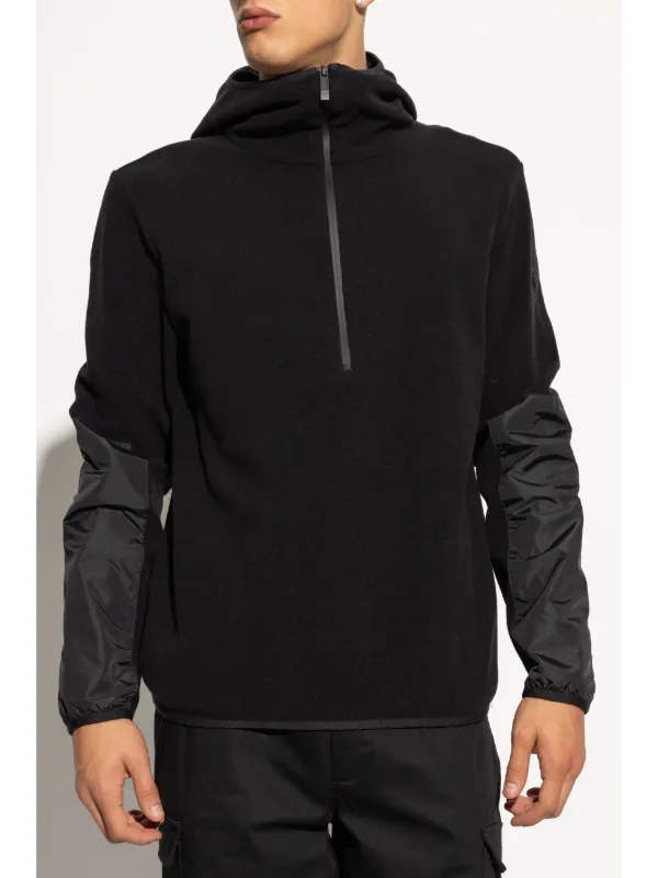 【ギフト】 Hoodie logo-patch Moncler | FARFETCH | Black トップス