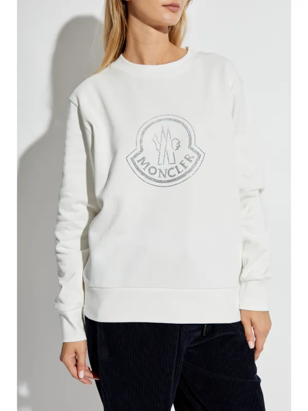 Moncler crystal-embellished Sweatshirt | White | FARFETCH