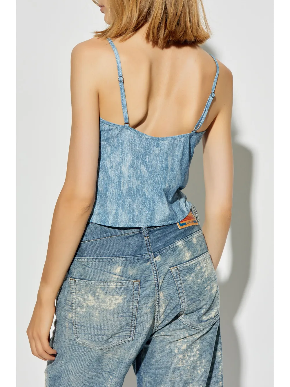 Diesel X Savage X Fenty Lace-detail Tank Top In Blue