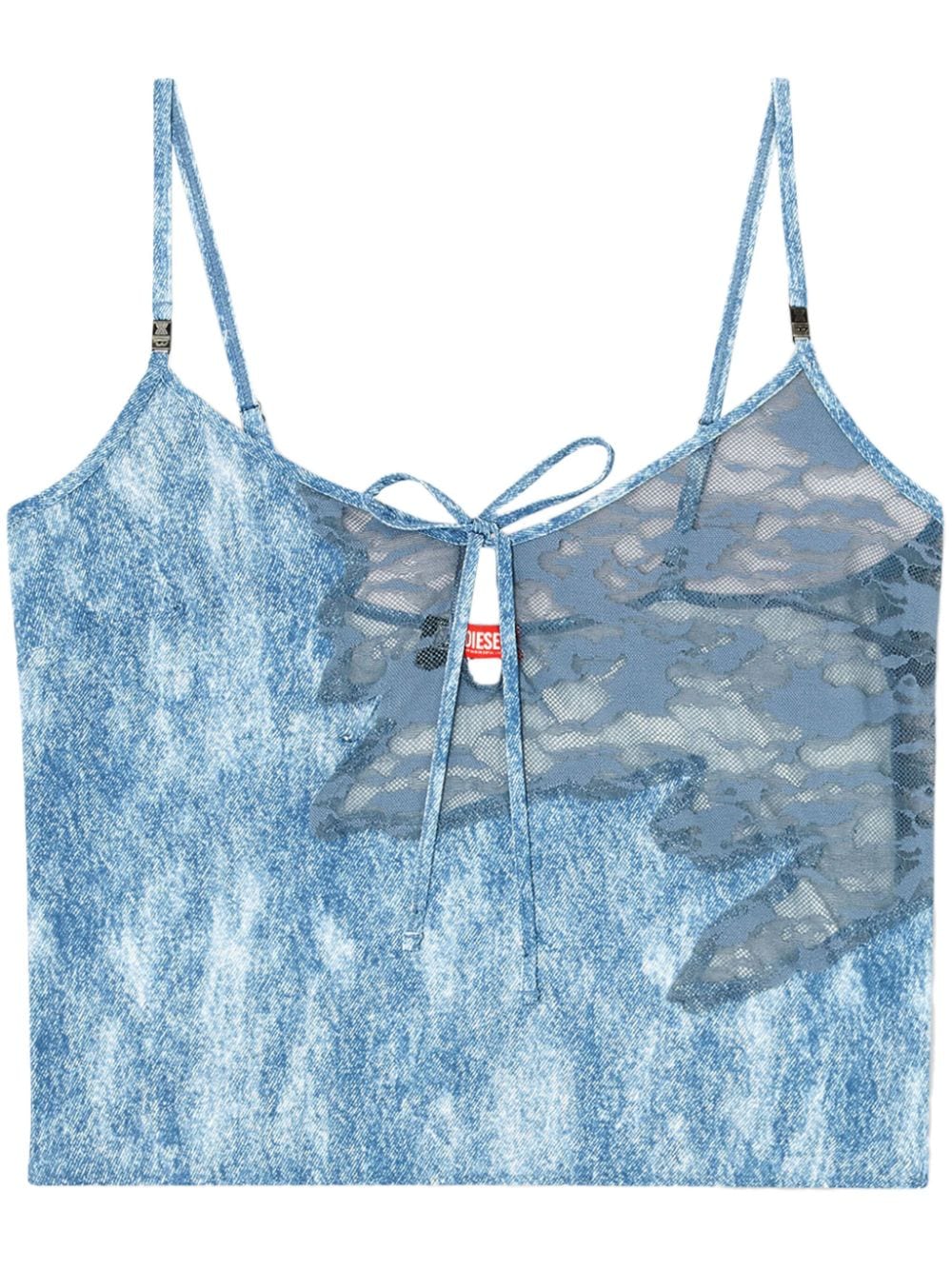 Diesel x Savage x Fenty tanktop met kant Blauw