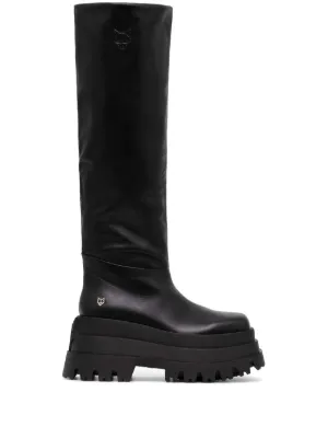 GANNI ロングブーツ | ブラック | FARFETCH JP