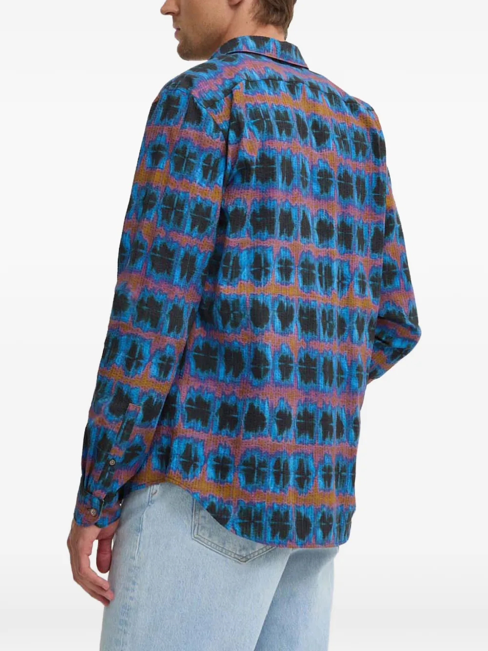  Ps Paul Smith Patterned Shirt - Blue 