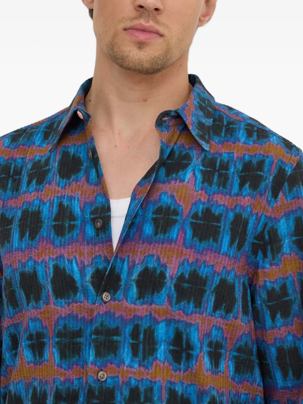 PS Paul Smith Overhemd met patroon Blauw