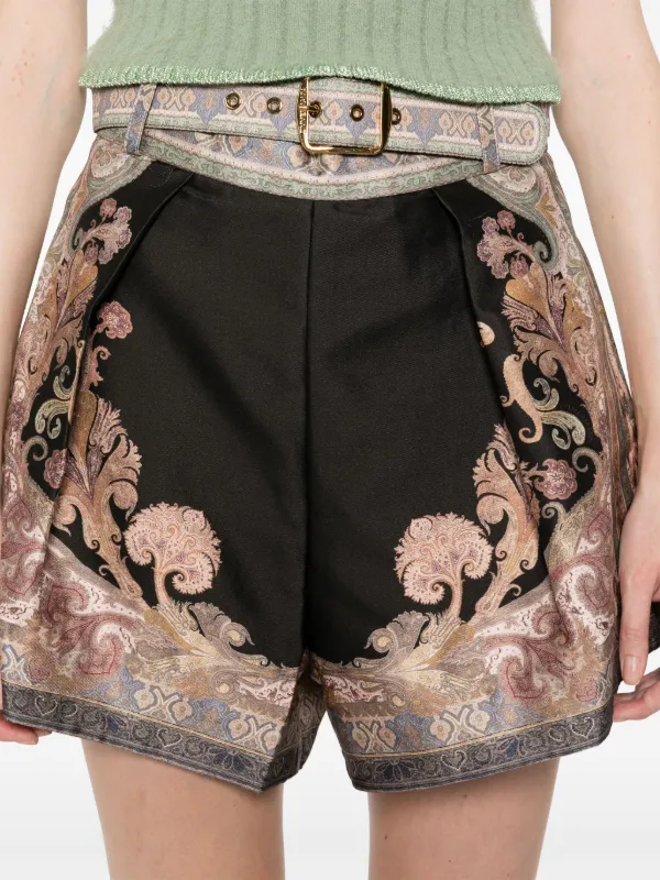 ZIMMERMANN Illustration Tuck Short | Black | FARFETCH