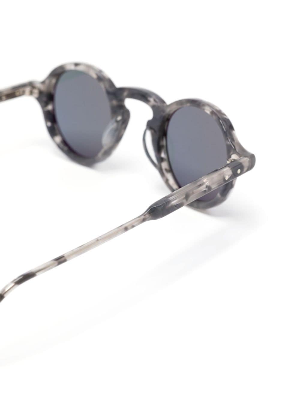 Shop Thom Browne Round-frame Sunglasses In Grey