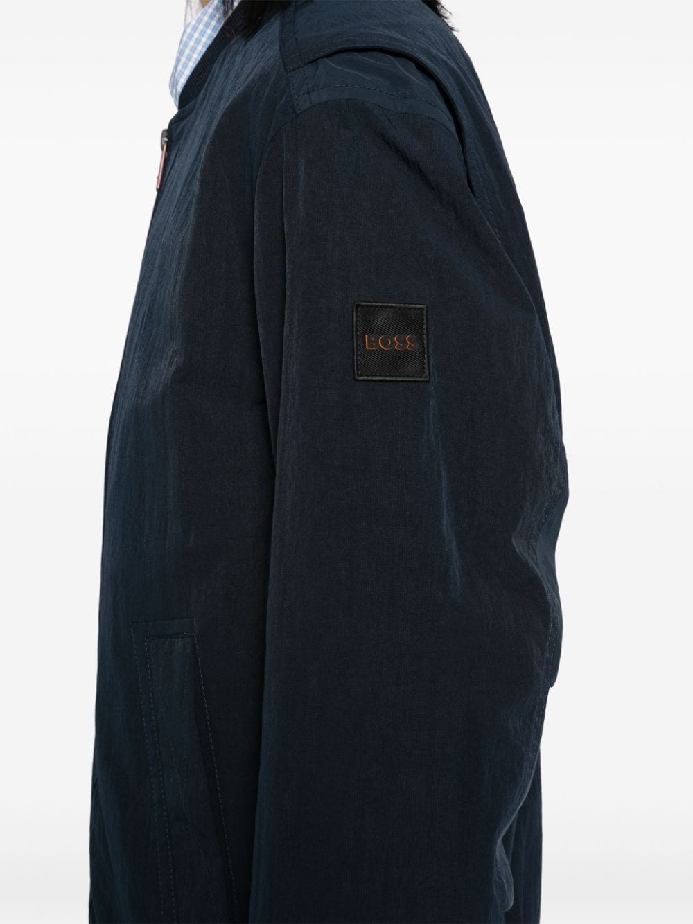 Shop Hugo Boss Zip-up Jacket In Blue