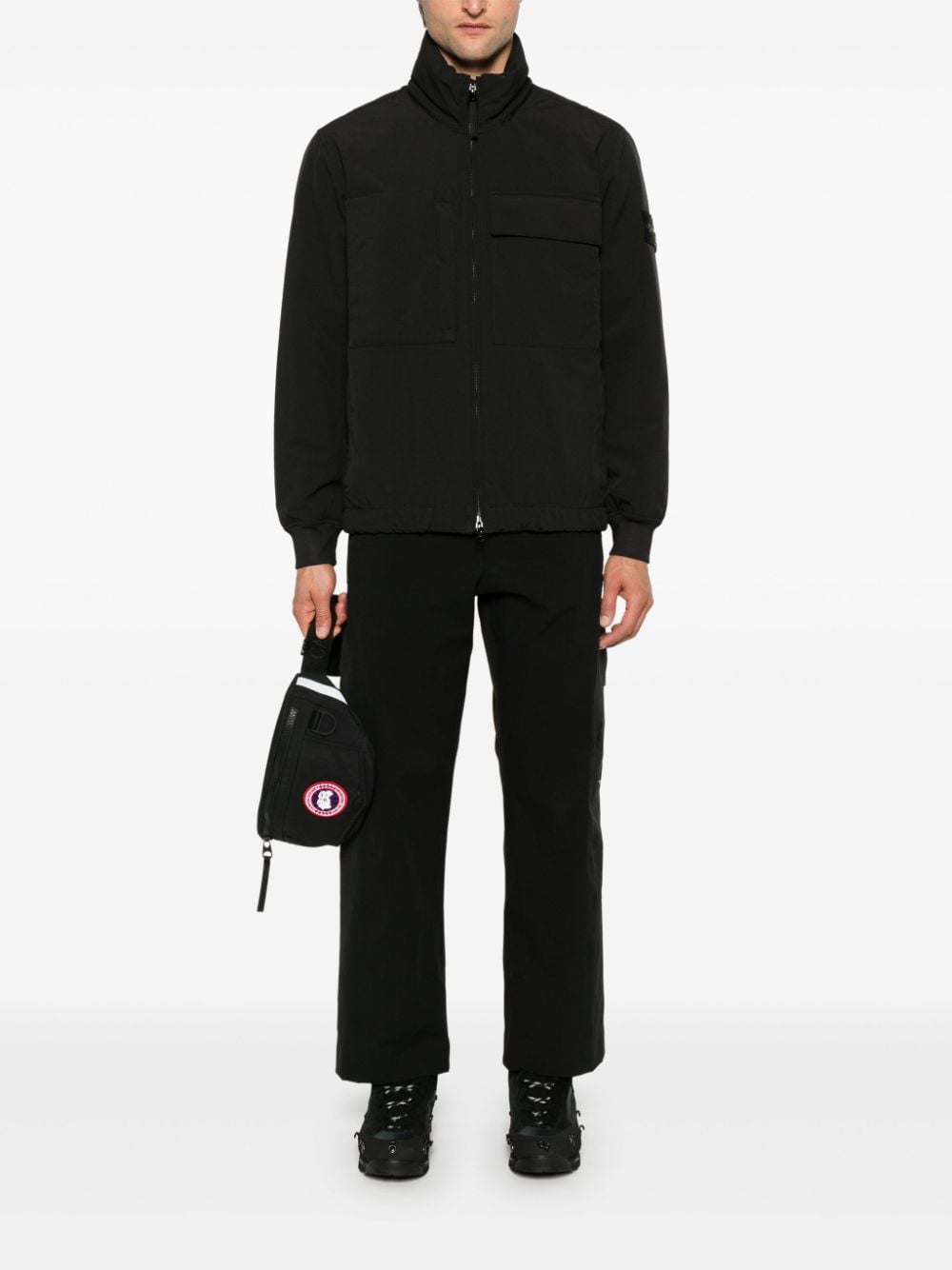 Stone Island Jack met Compass-logopatch - Zwart