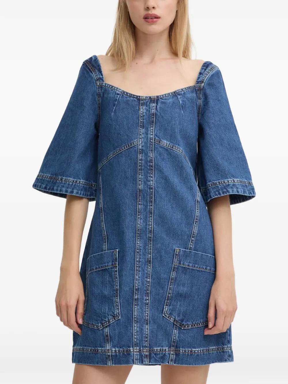 Stine Goya denim mini skirt - Blu