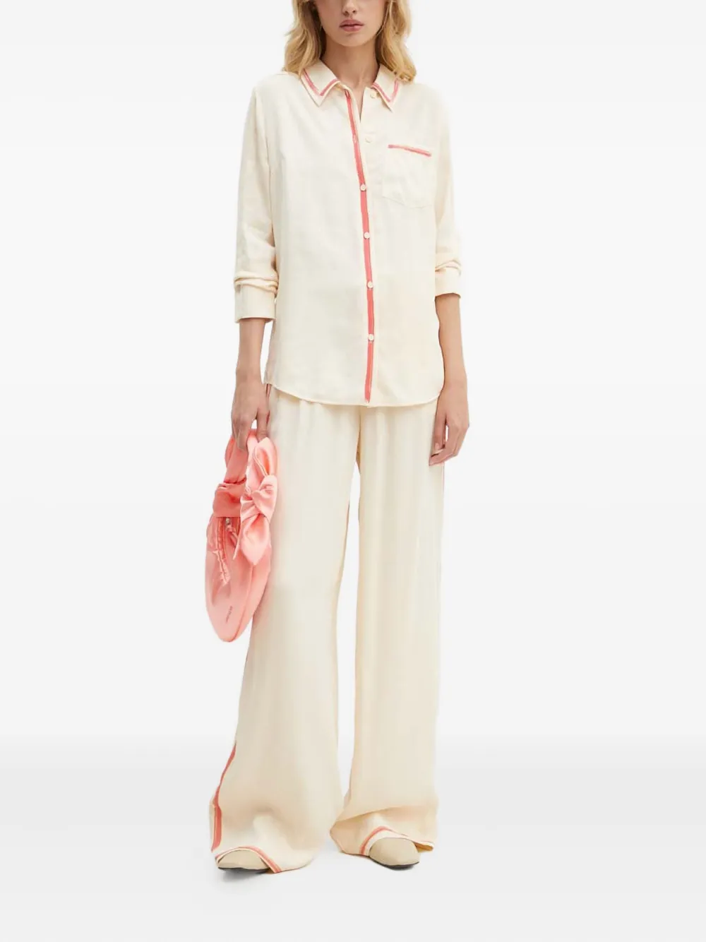 Stine Goya Trainingsbroek met streepdetail - Beige