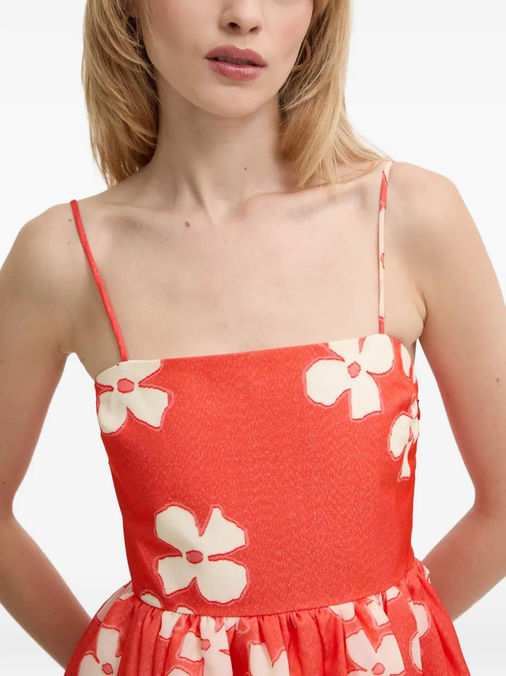 Stine Goya Yanina フローラル ドレス | レッド | FARFETCH JP