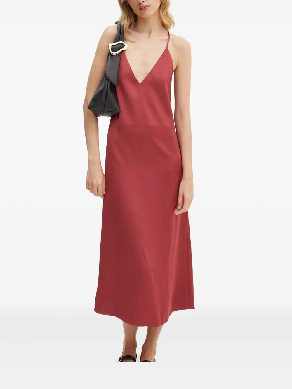Stine Goya V-neck ruffled dress | Red | Image 1