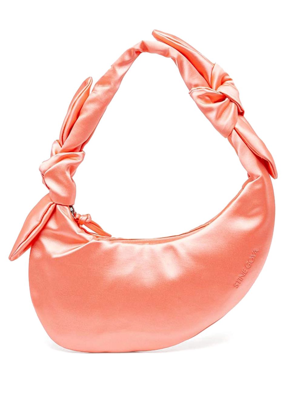 satin knot-detail tote bag