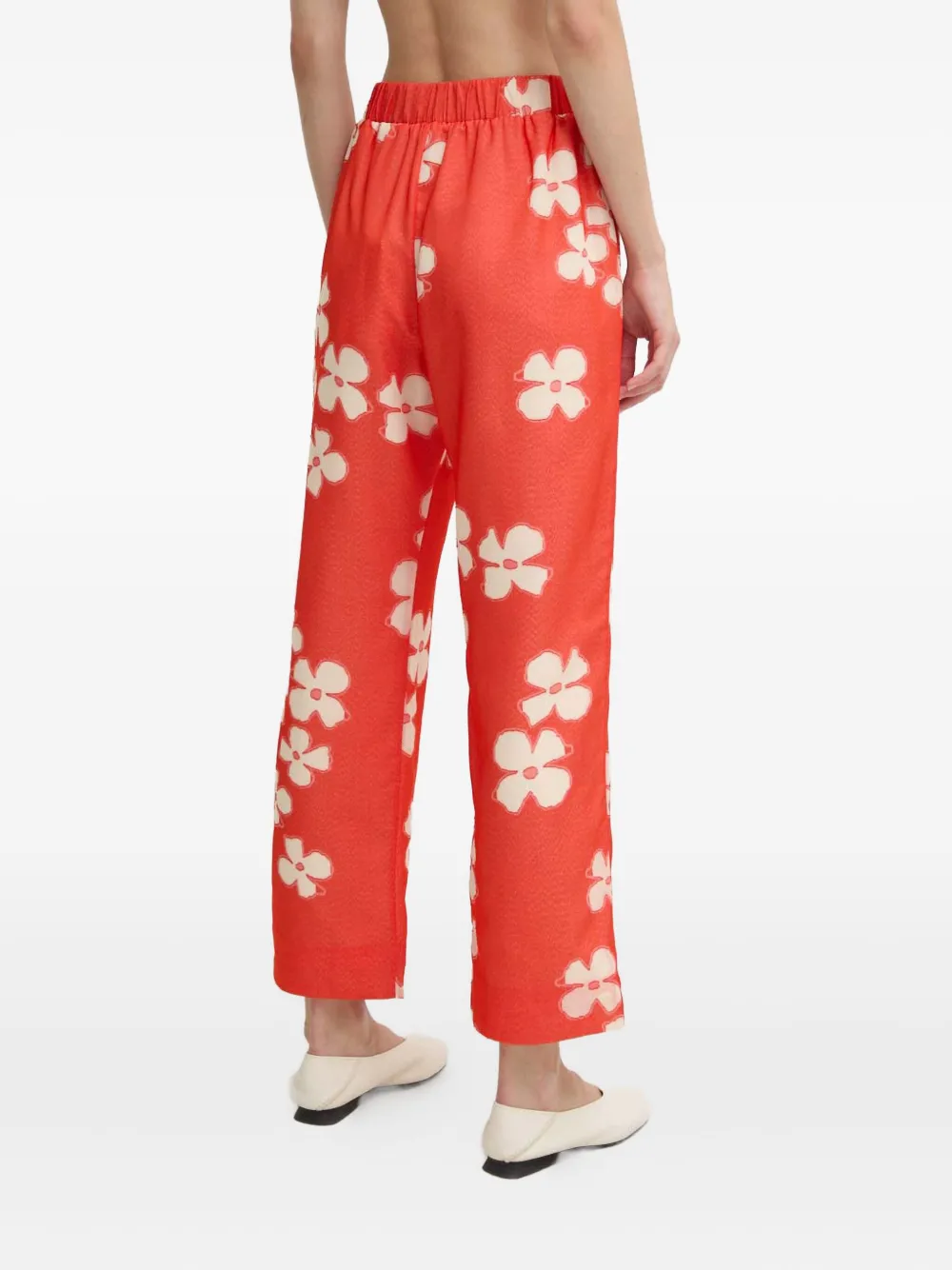 Stine Goya Floral-pattern Trousers In Red