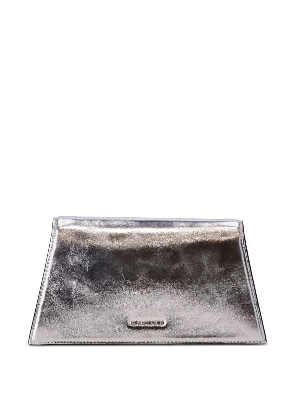 Karl Lagerfeld K/Signature metallic schoudertas - Zilver