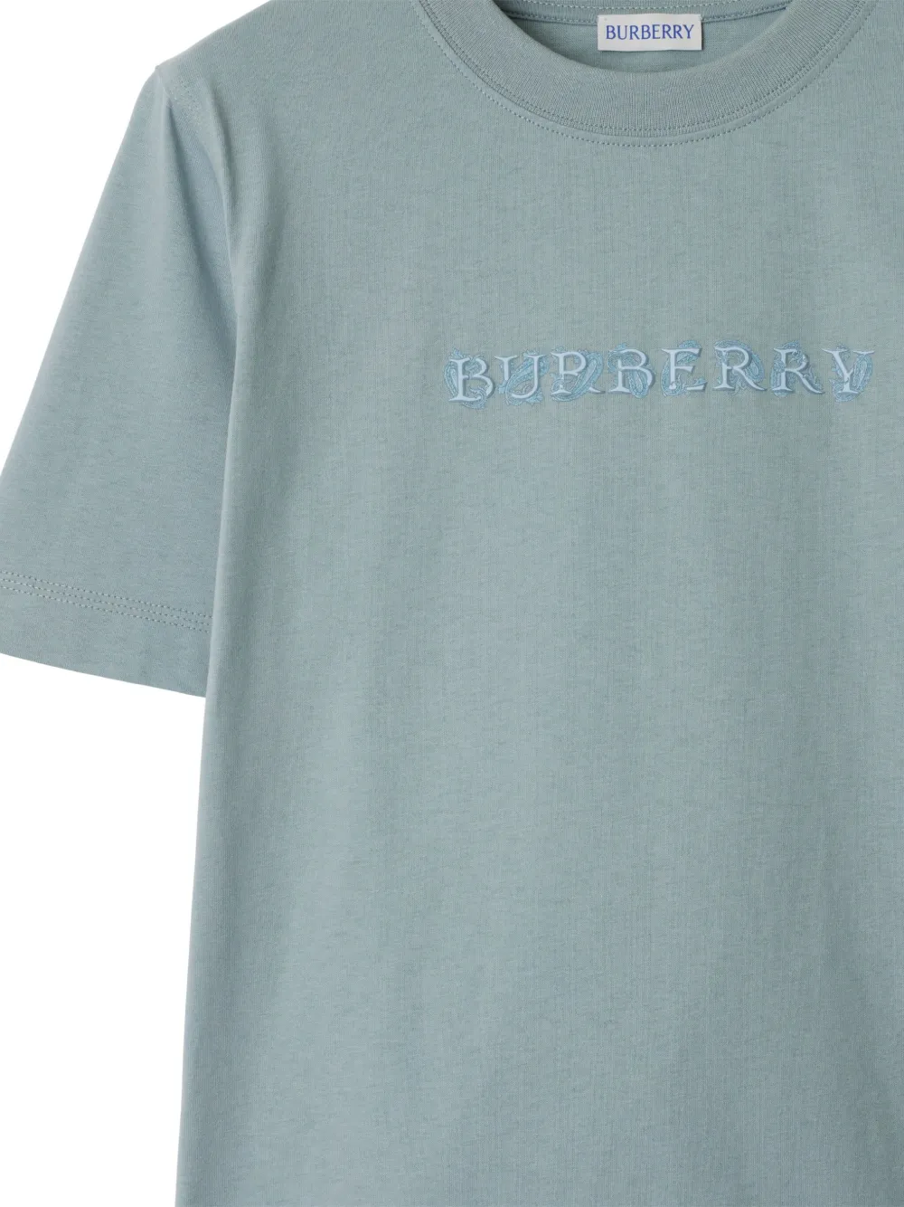 Burberry T-shirt met logoprint Blauw
